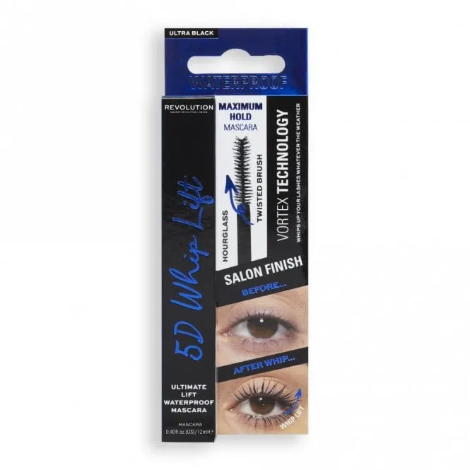 Makeup Revolution Ultimate Lift 5D Whip Lift Waterproof Mascara Ultra Black 12ml